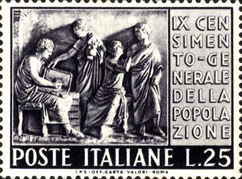 Francobollo censimento popolazione e abitazioni 1951